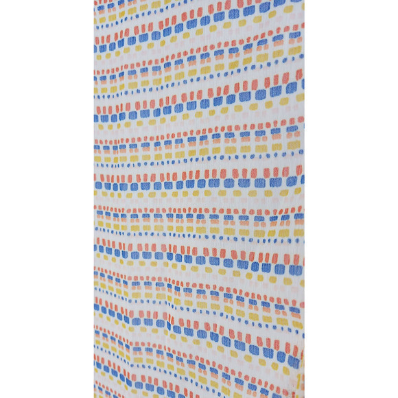 Zac & Rachel Sheer Ruffle Side Sleeveless Blouse Striped Size Medium - Picture 5 of 6